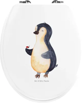 Produktbild von Mr. & Mrs. Panda WC Brille Pinguin Marienkäfer - Weiß - Geschenk, Kleine Wunder, Aufmerksam, Klodeckel, WC-Sitz, Toiletten-Sitz, Freude, Sitz, Liebe, Toilettendeckel