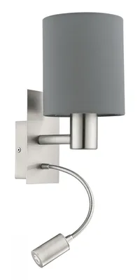 Produktbild von Pasteri Wandleuchte mit LED-Lesearm Grau