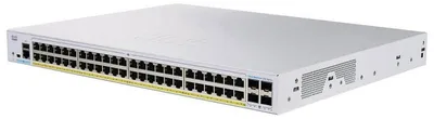 Productafbeelding van Cisco CBS350-48FP-4G, Beheerde switch, L2/L3, Gigabit Ethernet (10/100/1000), Geschikt voor rackmontage