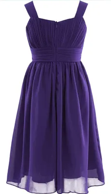 Produktbild von Mädchen Sommer Kleid Gr. 176 Cm Chiffon Ärmellos Partykleid Knielang Hochzeit Blumenmädchen Brautjungfernkleid