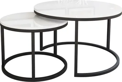 Produktbild von Runder Couchtisch CIRI 2in1 Hochglanz