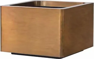 Produktbild von Casa Padrino Luxus Blumentopf Verwittertes Messing 70 cm - Quadratischer Pflanzentopf