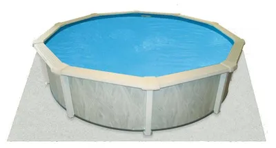 Produktbild von Interline Bodenvlies Ø 5,50 m, Schwimmbeckenauskleidung, Weiß, Polyester, Überirdischer Pool, Rund, 5,5 m