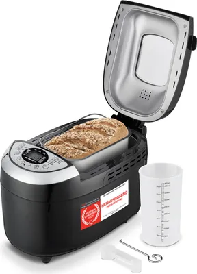 Produktbild von TZS First Austria - Brotbackautomat mit 12 Automatikprogrammen 850W - Vollautomatische Brotbackmaschine 700-1250g Füllmenge - Bread Maker mit Sichtfenster, Timer, Zubehör & Warmhaltefunktion - Schwarz