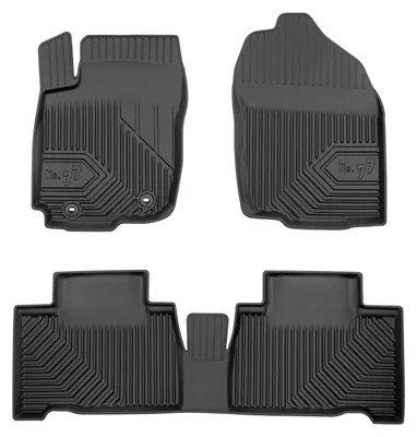 Image de Tapis de sol en caoutchouc pour Toyota RAV4 IV 2015-2019 (SUV) – 4 pièces, noirs, sur mesure