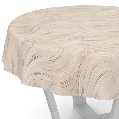 Zdjęcie produktu dla Ściereczka stołowa z materiału, zmywalna i wodoodporna, o wymiarach 120 x 120 cm, z obrzeżem