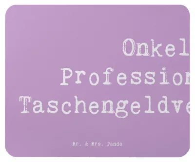 Produktbild von Mr. & Mrs. Panda Mousepad Spruch Onkel Taschengeld - Lavendeltraum - Geschenk, computer, Liebe, pc mausunterlage, Mouse Pad, Familienangehöriger, Geschenke, Patenonkel