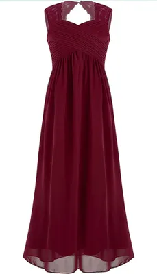Produktbild von Mädchen Kinder Kleid Gr. 164 Cm Festlich Hochzeit Prinzessin Partykleid Brautjungfern Chiffon Kleider