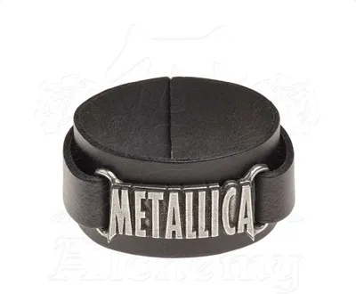 Image de Metallica - Bracelet en cuir Logo pour homme/femme unie RO8821 (Taille unique) (Noir)
