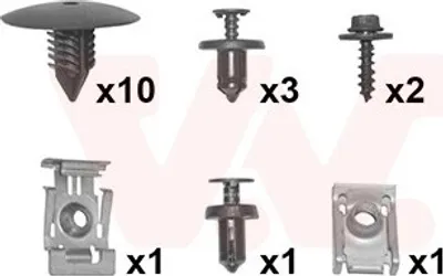Produktbild von VAN WEZEL Montagesatz Kotflügel 4328796 Vorne Links Vorne Rechts für RENAULT SCÉNIC II (JM0/1)