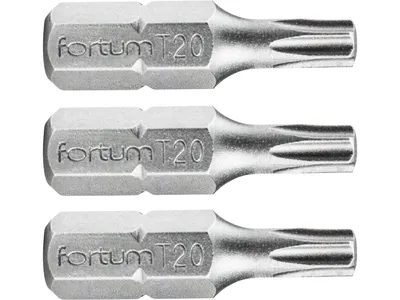 Obrázek produktu pro Hrot TORX, sada 3ks, T 20x25mm, S2 FORTUM