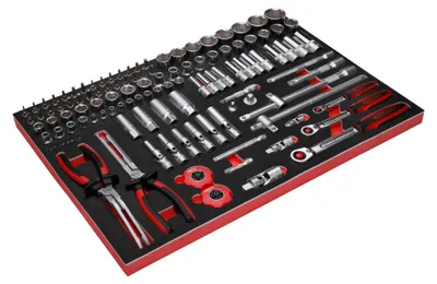 Produktbild von KS Tools Steckschlüssel-Satz, 1/4'' + 3/8'' + 1/2'', 111-tlg