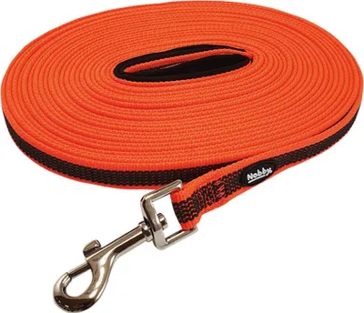 Produktbild von Nobby Schleppleine "Anti-Slip" neon orange L: 15 m, B: 17 mm