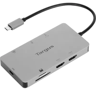 Zdjęcie produktu dla Targus DOCK423EU, Przewodowa, USB 3.2 Gen 1 (3.1 Gen 1) Type-C, 100 W, Srebrny, MicroSD (TransFlash), SD, Chiny