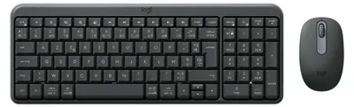 Produktbild von Logitech ERGO MK250 Combo, Kabellos, RF Wireless + Bluetooth, AZERTY, Graphit, Maus enthalten