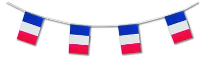 Produktbild von Französische Flaggen-Girlande Frankreich-Fanartikel 5m - Einheitsgröße