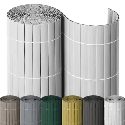 Produktbild von Sichtschutzmatte PVC, weiß, 90x300 cm, für den Gartenzaun