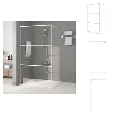 Obrázek produktu pro vidaXL Sprchová zástěna pro sprchový kout bílá 115x195 cm ESG čiré sklo - Sprchové zástěny