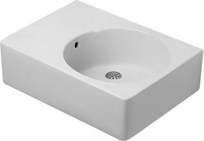 Produktbild von Duravit Scole Waschtisch, 615x460mm, mit Überlauf, 1 Hahnloch vorgestochen, Beckenposition links, 06846000001