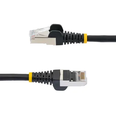 Produktbild von StarTech.com 50cm CAT6a Kabel - LSZH-Raucharm, Halogenfrei - 10 Gigabit RJ45 LAN Kabel - SFTP Patchkabel - Schwarz - CAT6a Verlegekabel - Abgeschirmtes Netzwerkkabel/Ethernet Kabel, 0,5 m, Cat6a, S/FTP (S-STP), RJ-45, RJ-45, Schwarz