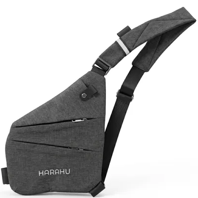 Produktbild von Herren Crossbody Tasche HARAHU Instinct - Stilvoll & Praktisch in Grau KP40319