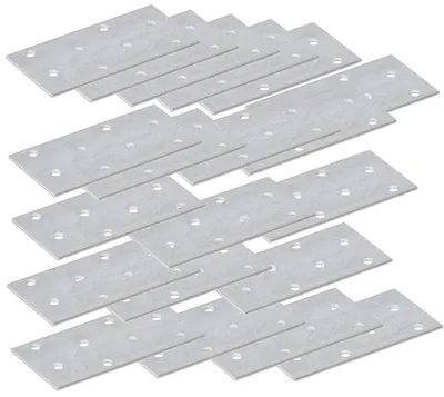 Produktbild von KOTARBAU Lochplatten Flachverbinder Holzverbinder 76 x 40 mm Silber Verzinkt