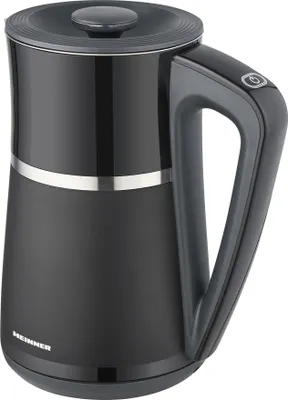 Zdjęcie produktu dla Elektryczny czajnik Heinner HEK-D22002WBK, 1850-2200W, pojemność 1,7 l, LCD, 5 poziomów, czarny