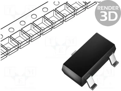 Productafbeelding van Transistor: PNP; bipolaire; 20V; 1,5A; 625mW; SOT23 FMMT718TA. PNP SMD-transistors