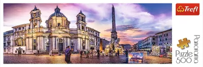 Zdjęcie produktu dla Puzzle 500 Elementów Piazza Navona Rzym Trefl