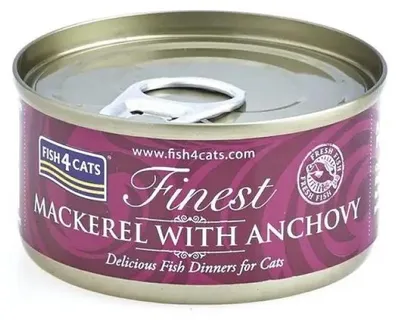 Productafbeelding van FISH4CATS Makreel met ansjovis - natvoer voor katten - 70g