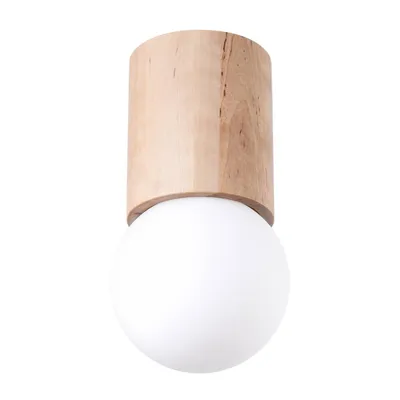 Image de Plafonnier BOOMO 12 1xG9 8W bois 23x12x12cm Sollux Lighting