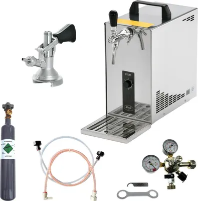 Produktbild von BieTal® Bierkühler Bier Zapfanlage 35 L/h KOMPLETTSET - KEG Kombi - CO2 0,5 kg