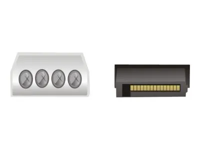 Produktbild von Delock - Netzteil - SATA-Stromstecker (M) zu interne Stromversorgung, 4-polig (M) - 6 cm