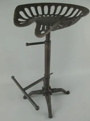 Industrie Stil Gusseisen Barhocker Rustikal Braun