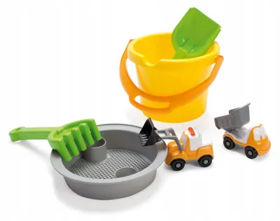 Produktbild von Dantoy Classic Bucket set with 2 FunCars, Sandspielzeug-Set, Mehrfarbig