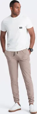 Zdjęcie produktu dla Ombre Clothing Spodnie dresowe męskie Awour kawa XXL