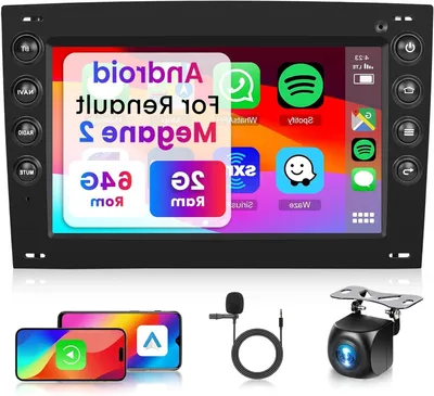 Obrázek produktu pro Android autorádio - 2 DIN autorádio - Multimediální přehrávač do auta - Rádio s dotykovým displejem - Carplay, Android Auto
