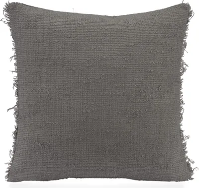 Produktbild von H.O.C.K. Marcal Outdoor + Indoor Kissen 50x50cm mit Fransen col. 07 dunkelgrau in&out