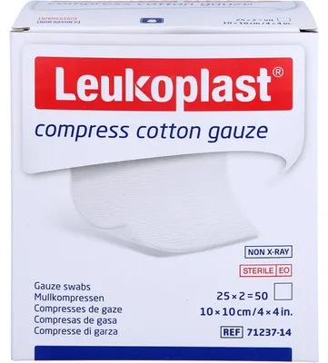 Produktbild von Leukoplast Mullkompressen 10 x 10 cm, 50 St. Kompressen