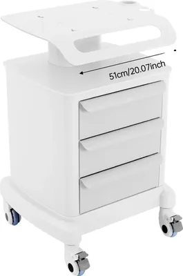 Produktbild von Salonwagen, langlebiges ABS-Material, mobiles Design, WEISS