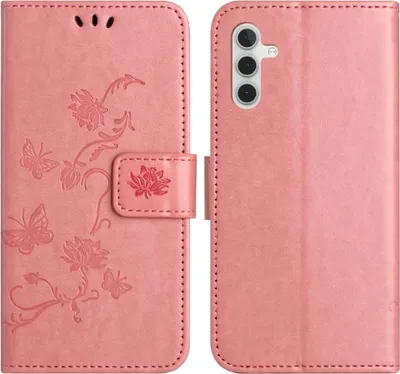 Produktbild von Samsung Galaxy A56 Hülle - Coverup Blumen & Schmetterlinge Klapphülle - Rosa