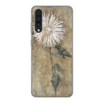 Produktbild von MuchoWow® Handyhülle Schutzhülle Hülle für Samsung Galaxy A30s Chrysantheme - Piet Mondrian - Alte Meister Silikon Softcase Handy Hülle - Karteninhaber