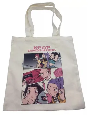 Obrázek produktu pro Nákupní taška s motivem komiksu K-pop Demon Hunters, 41 cm