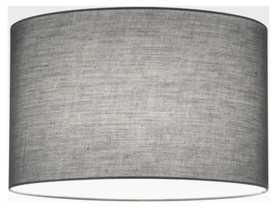 Produktbild von Runder Lampenschirm aus Stoff in Grau für E27 Fassung, Ø 40cm