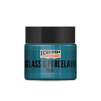 Produktbild von PENTART Glas- und Porzellanfarbe, 30 ml, Türkisgrün