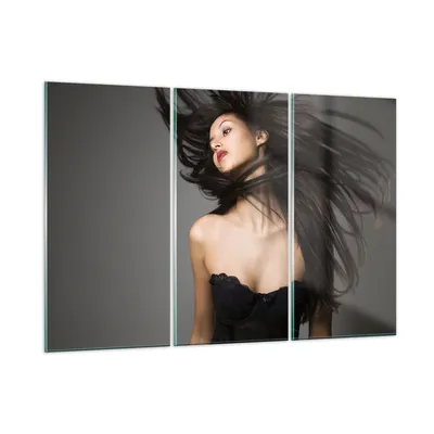 Produktbild von Bilder auf glas - Schönheit Mode Modell posieren - 105x70cm - Glasbilder - Wandbilder - Kunstdruck - zum Aufhängen bereit - Wanddekoration aus Glas - Glas Bilder - Wandbild auf Glas - GCE105x70-2128