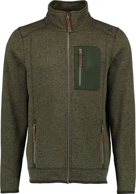 Produktbild von Jagdpullover Wanderjacke Fleecepullover Strickfleecejacke Freizeitjacke, Größe:50/M, Farbe:Oliv