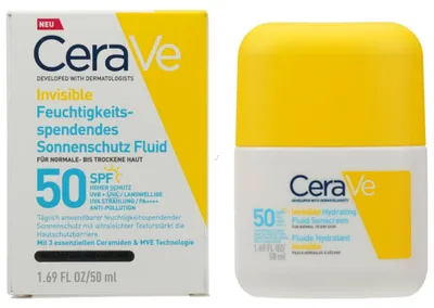 Image de CeraVe Fluide solaire hydratant invisible SPF 50 50 ml