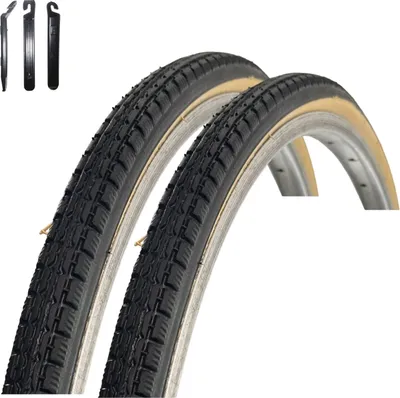 Image de 2 pneus de vélo VEE Rubber V017 27,5" noir/Gumwall 37-584 (27,5 x 1,40) avec démonte-pneu