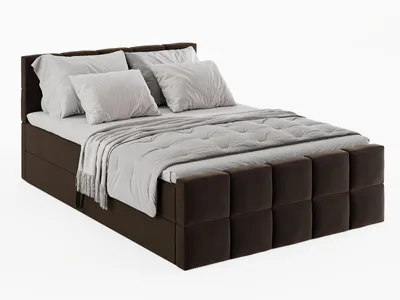 Produktbild von KONTINENTALBETT Vanessa 186/223 cm, in Braun, Velours-Stoff, Bettkasten, Matratze, Topper